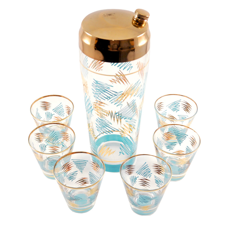 7 Pc. Cocktail Shaker & Glass Set | Glassware | The Hour Shop