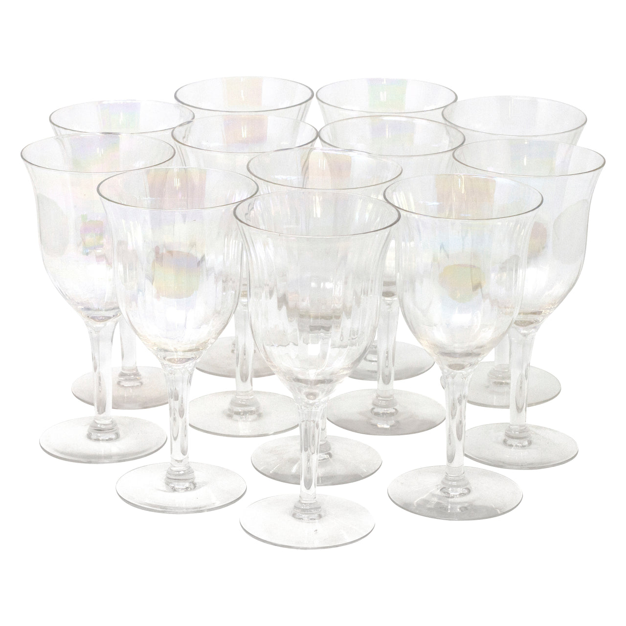 iridescent wine glasses