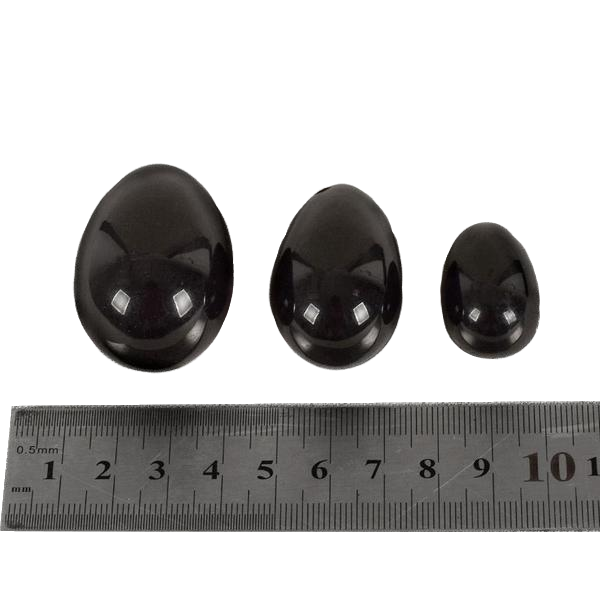 Sultry Goddess Black Yoni Eggs with Wand Set - Love Balls