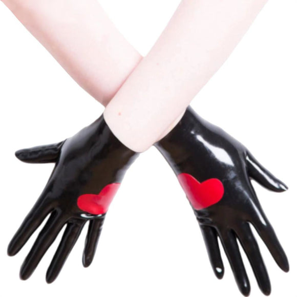 Sexy Latex Fetish Gloves Long Black Rubber Opera Gloves Laidtex 5533