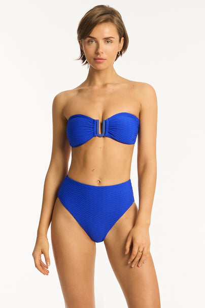 Honeycomb_Cobalt-Texured-Swimwear_U-Bar-Bandeau_Retro-High-Waist-Bikini-Pant_Sea-Level-Swim-Australia_03_66fd2bf7-a3f9-42e8-a143-d07df73699f0.jpg__PID:ab29a0bd-0c6b-46fe-b95d-9cf7ca2d2cb2