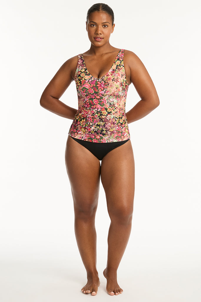 Sea Level Lola Shimmer Tank Style D-DD Cup One Piece Swimsuit