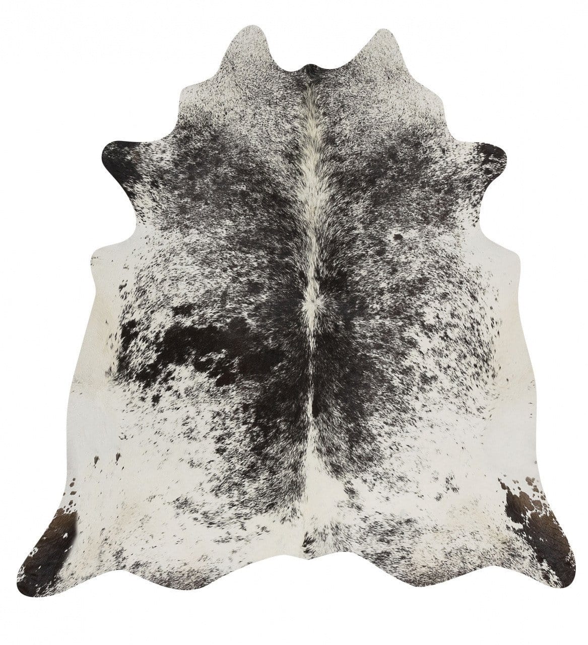 Bauru Black White Brazilian Cow Hide Rug