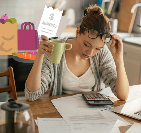 Mujer haciendo cuentas