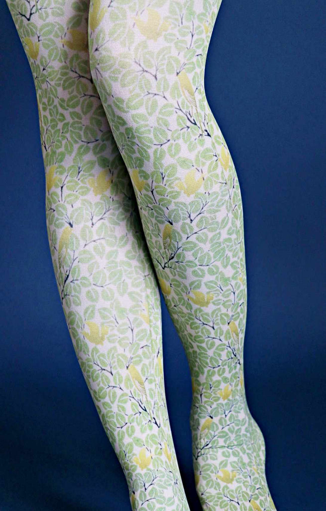 Birds Printed Tights – Sock Dreams