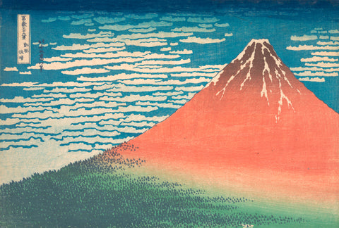 Red Fuji by Hokusai