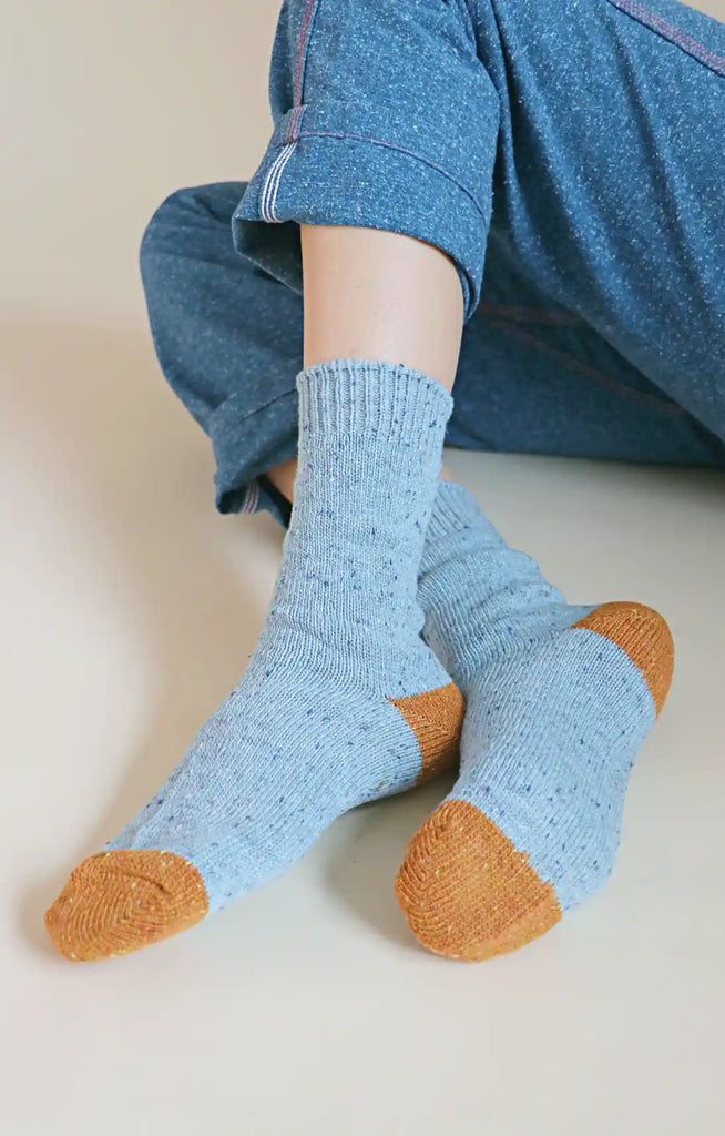 Heather Toe Footie Grip Socks With *Power Pads*