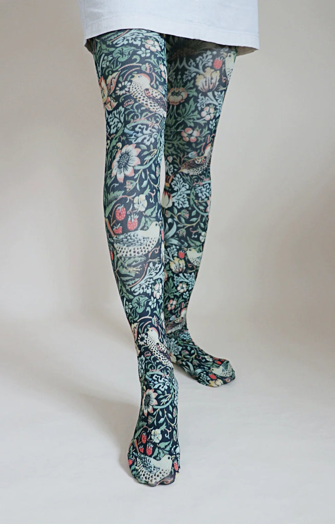 Printed Tights, Water Lilies