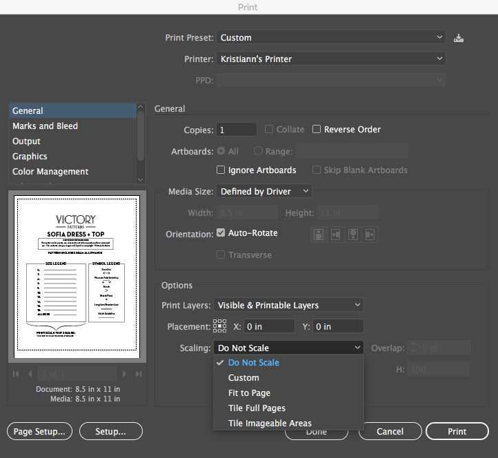 How to assemble a PDF pattern