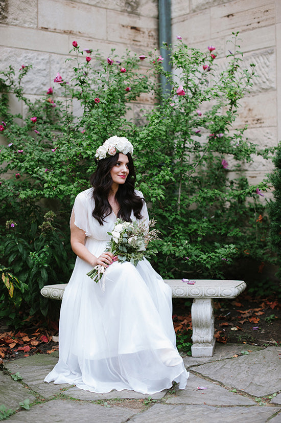 Anabela in her wedding dress