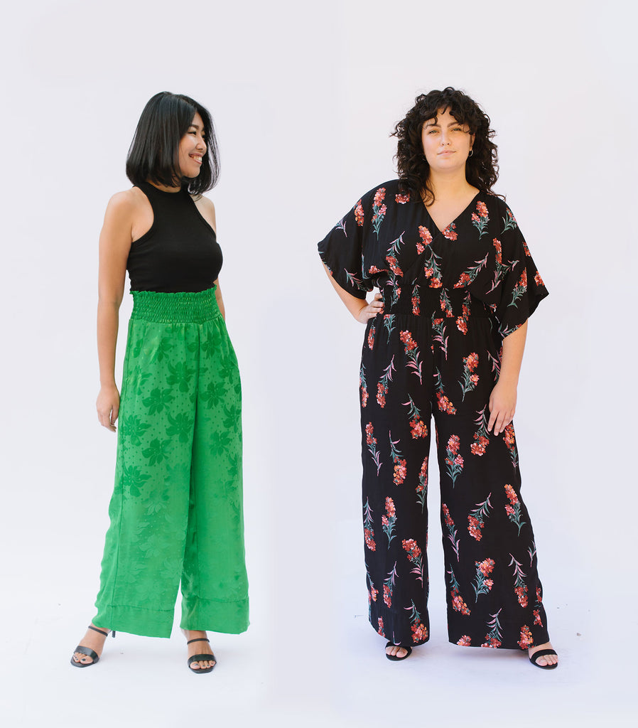 Rowena jumpsuit and pants sewing pattern by Victory Patterns