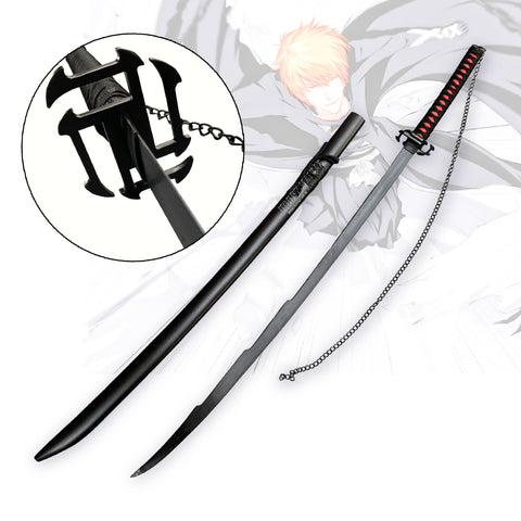 Japanese Anime Bleach Katana Gin Ichimaru Shinso Folded Steel Sword  Unsharpened - Treasure Trip