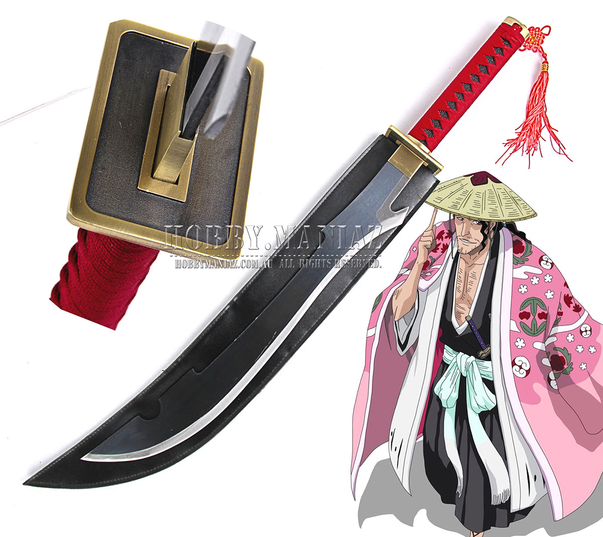 Bleach 1st Division Captain Shunsui Kyōraku Zanpakuto Sword Knife