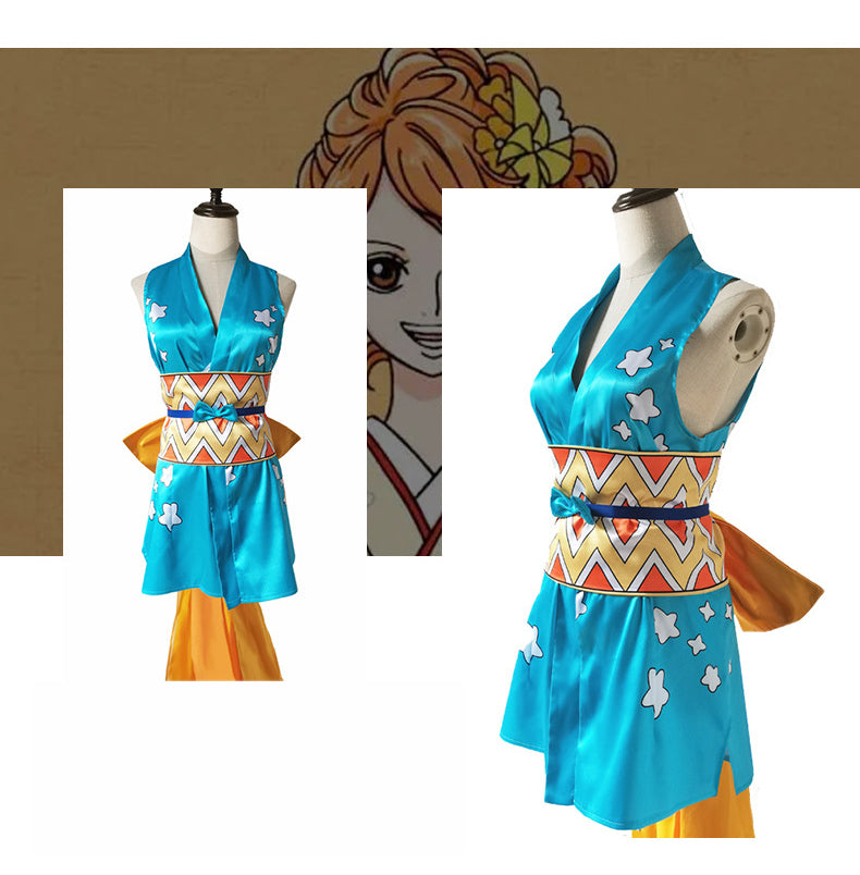 One Piece Nami Cosplay Costume Kimono Set Hobby Maniaz 5302