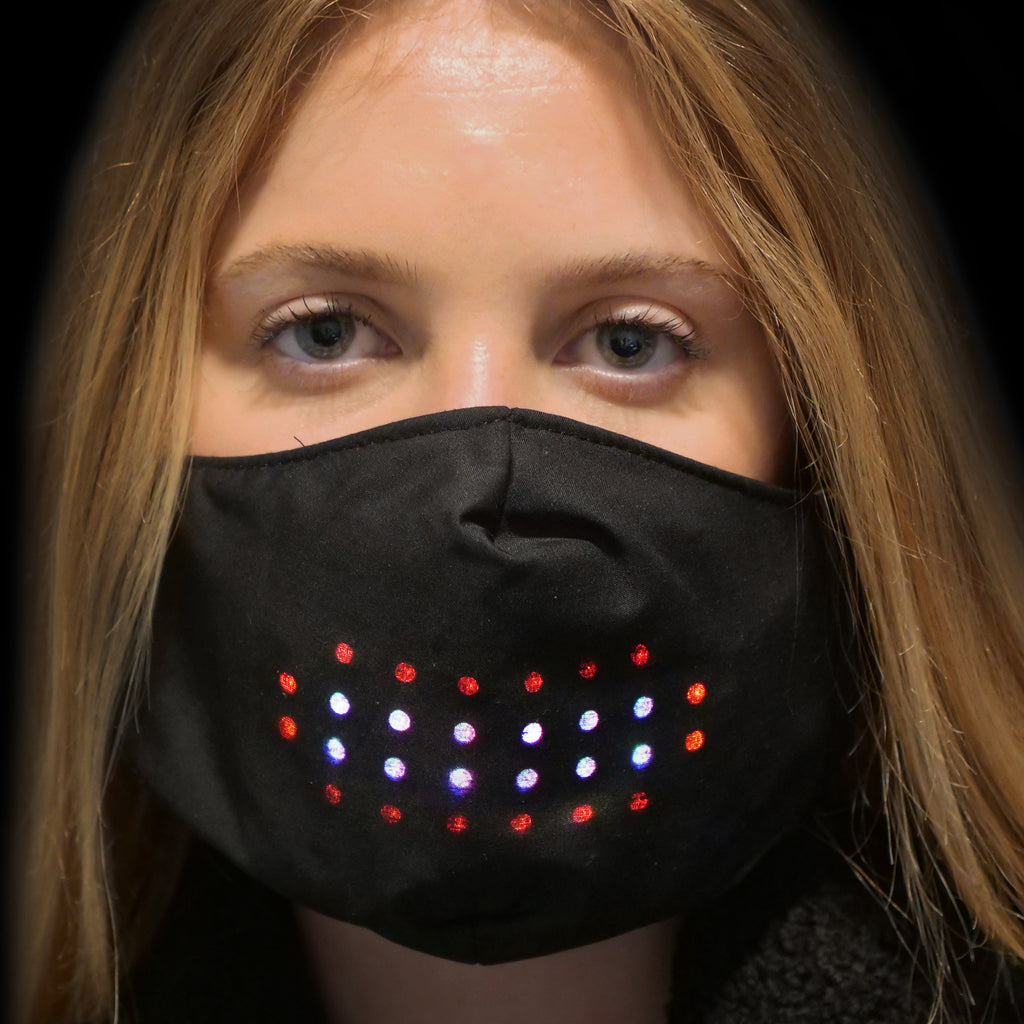 led voice activated face mask