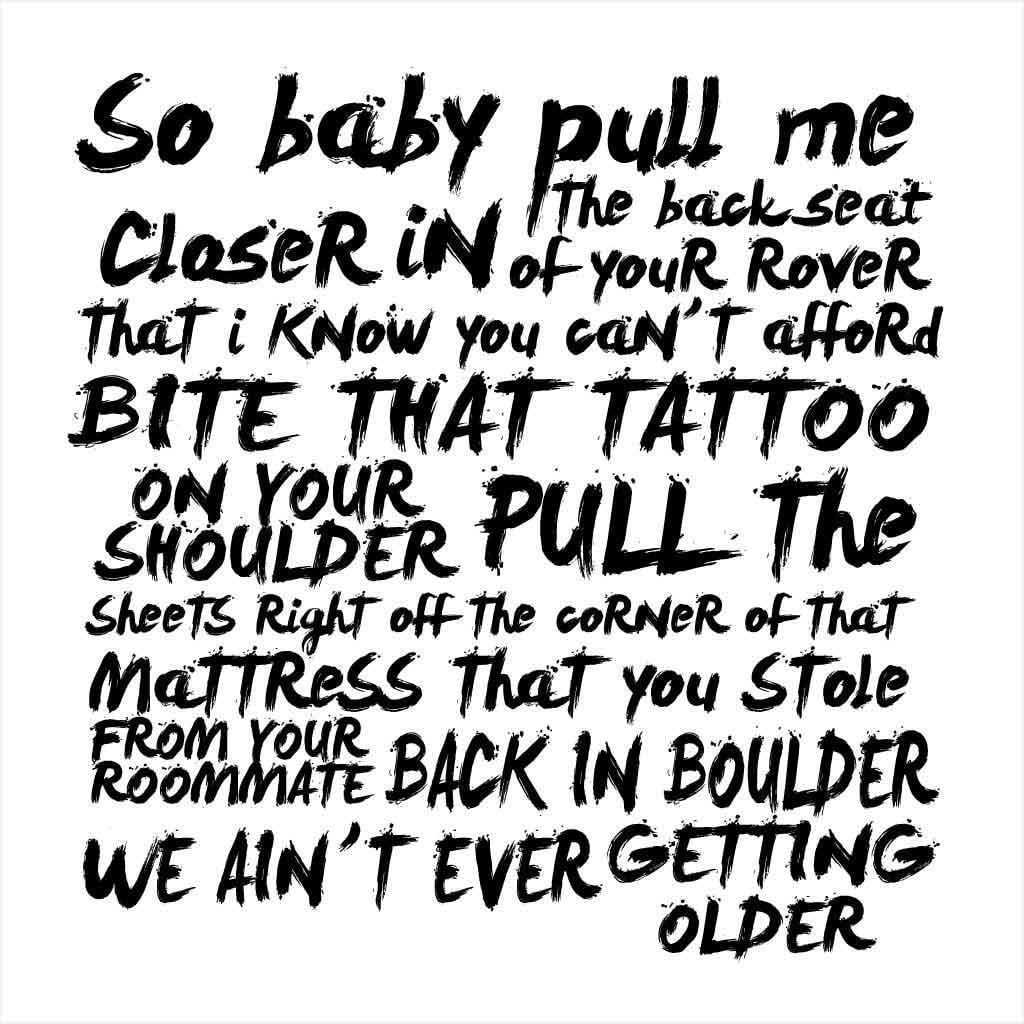 so baby pull me closer in the back seat of your rover that i know you can