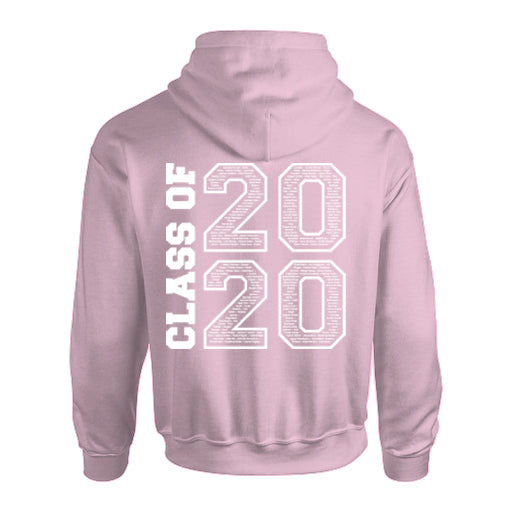 baby pink leavers hoodie