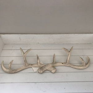 White Metal Stag Wall Hanging