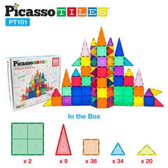 Picasso Tiles 3D Magnetic Building Block Tiles Set 101