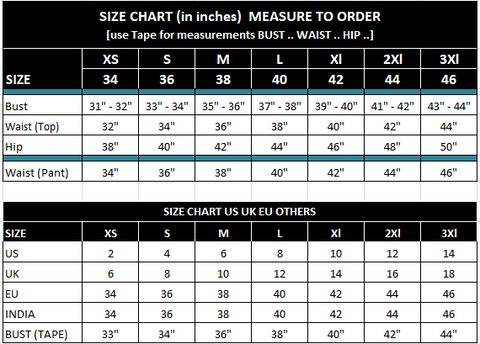 Size Chart & Wash Care – MEENAKSHI CLOTHING