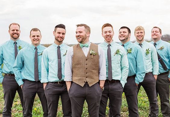 country wedding groomsmen attire