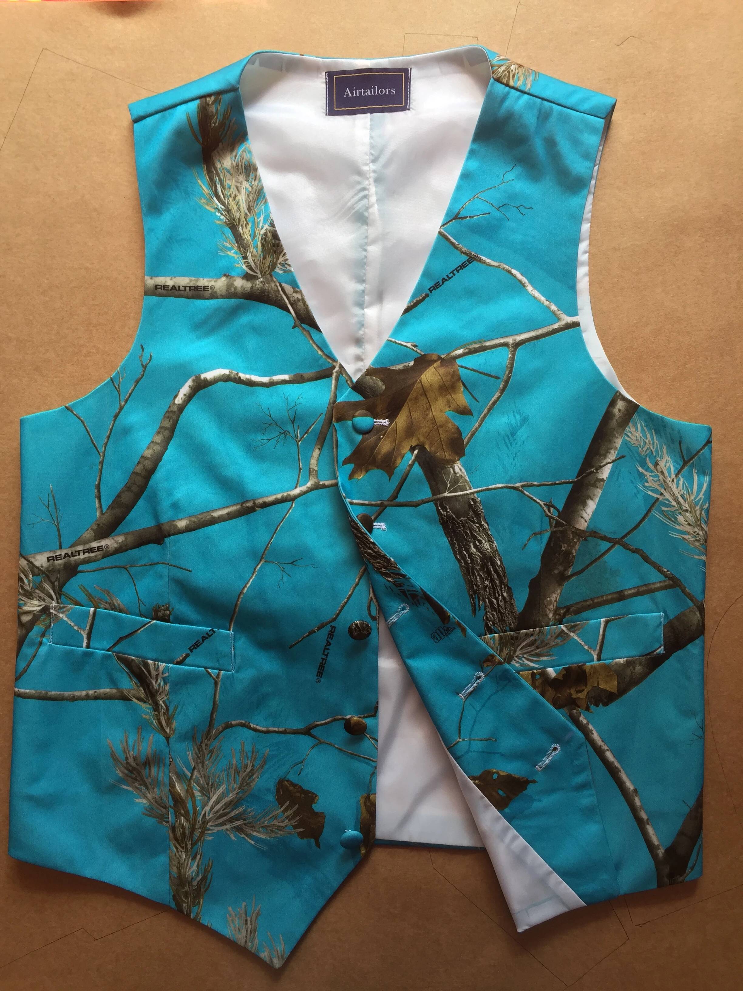 2019 Airtailors Designed Blue Realtree Camouflage Vest For Rustic