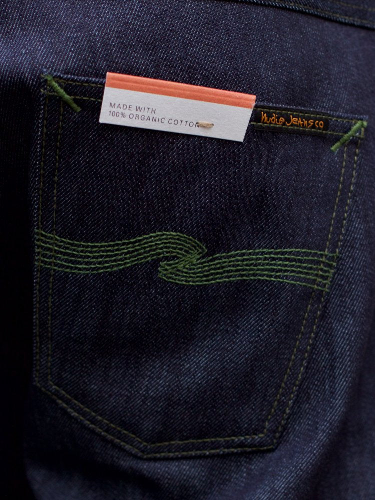 nudie jeans sleepy sixten dry green selvage