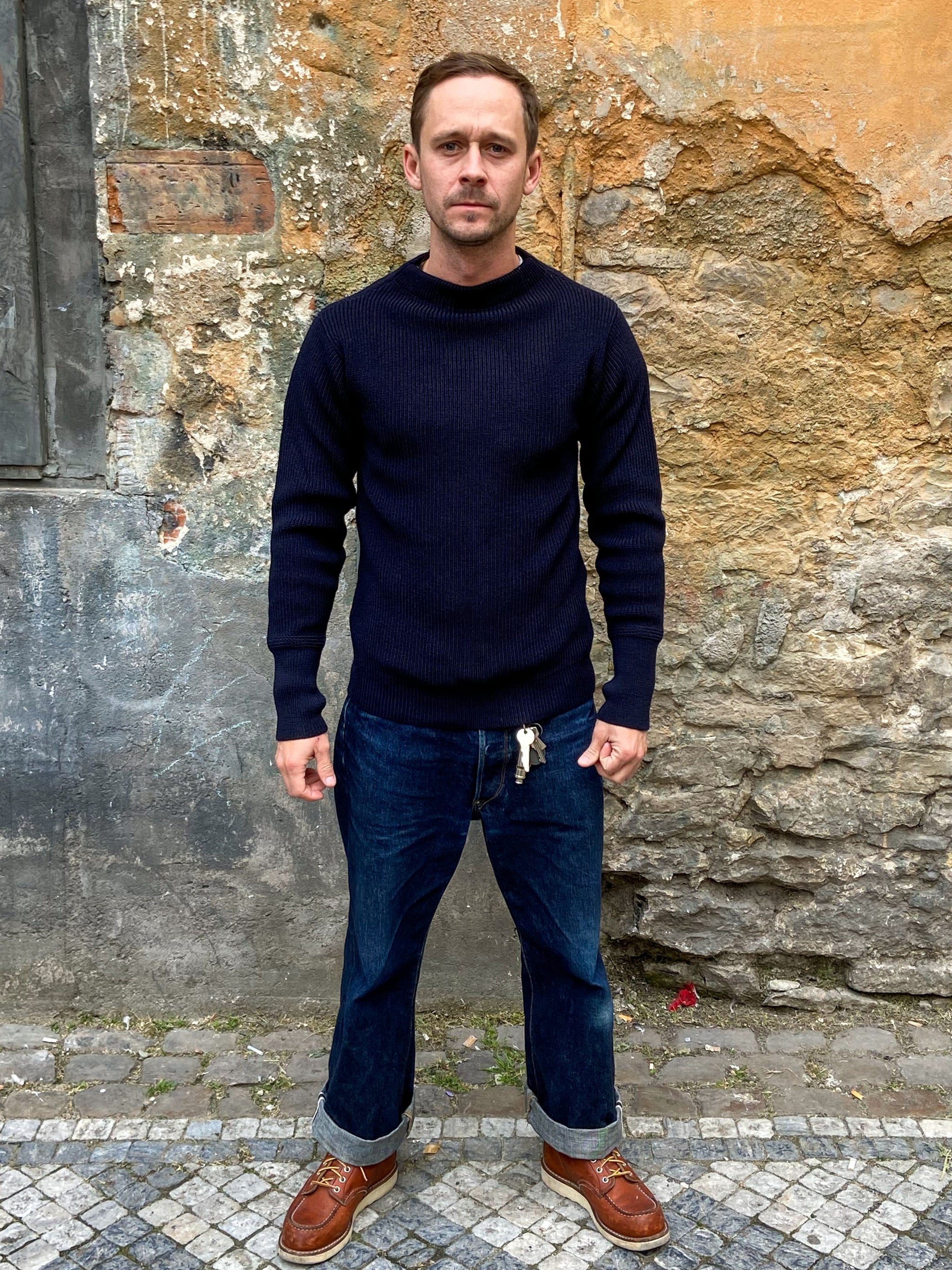 Andersen Andersen Sailor Crewneck Navy | denimheads.cz