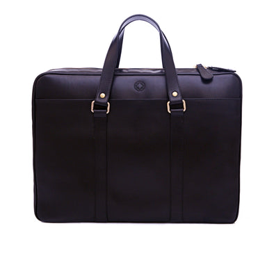 vegetable tanned leather briefcase