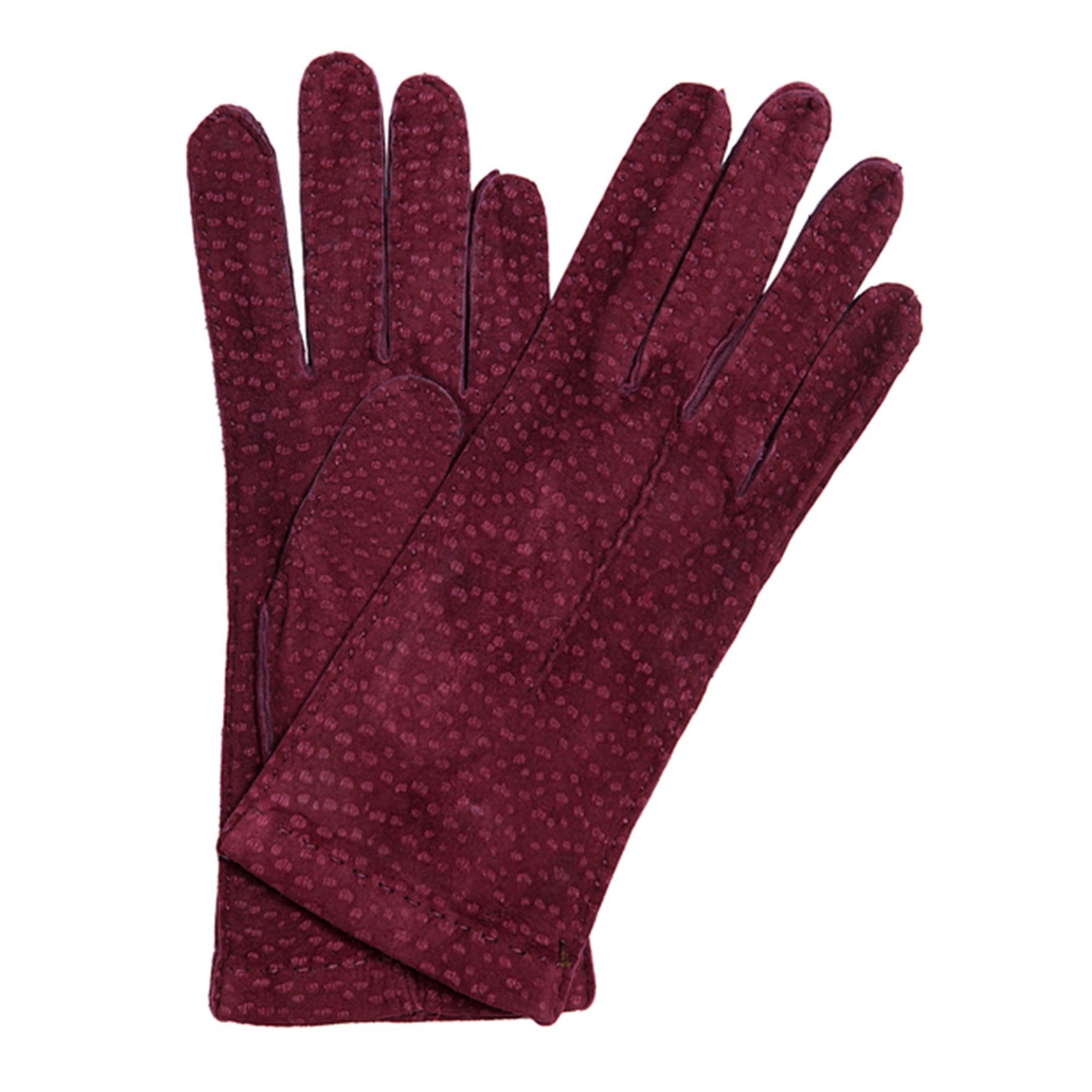 burgundy leather gloves