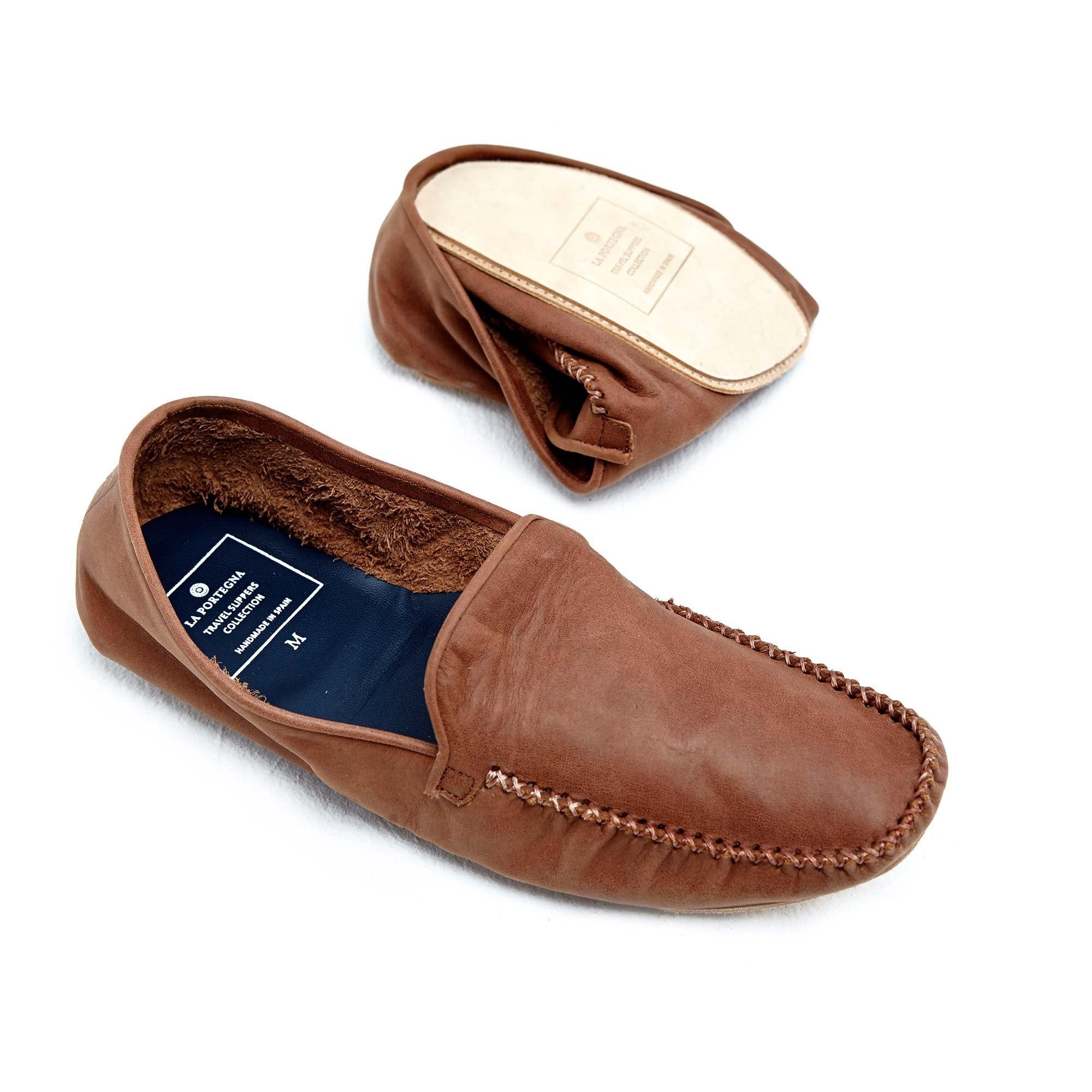 mens leather moccasin slippers