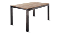 Izvelkams industriala stila galds ar terauda kajam un laminata virsmu