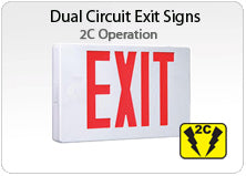 Dual Tech Hybrid Exit Sign, Emergency Lighting