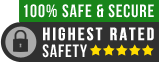 100% Safe and Secure. Highest Rated Safety