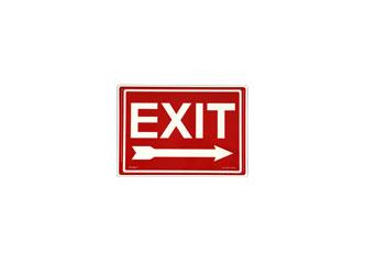 emergency exit signs with arrows