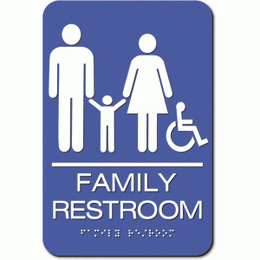 FAMILY RESTROOM Accessible Sign - Styrene