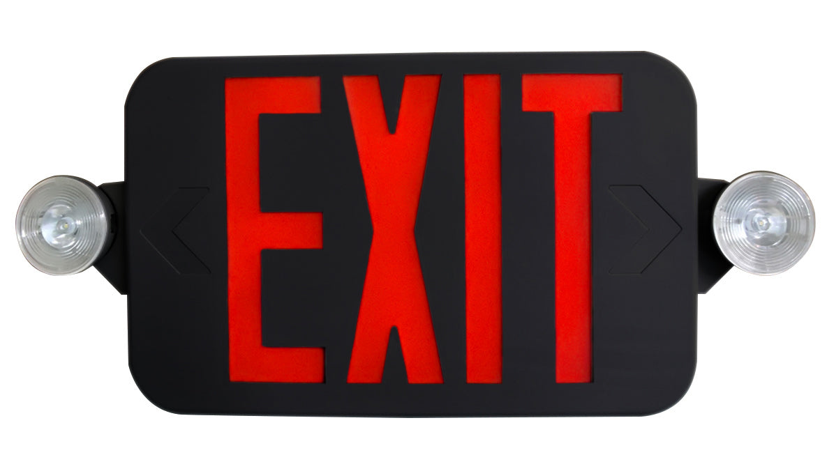 Remote Black Exit with Emergency Lights Yr Warranty – Exit Warehouse