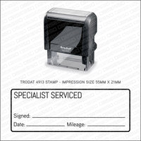 Garage Mechanic/Home Service Rubber Stamp - Trodat 4913 - Stamp - OBSESSO - www.obsesso.co.uk