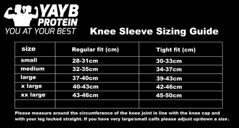 Strong Knee Sleeves Sizing Chart