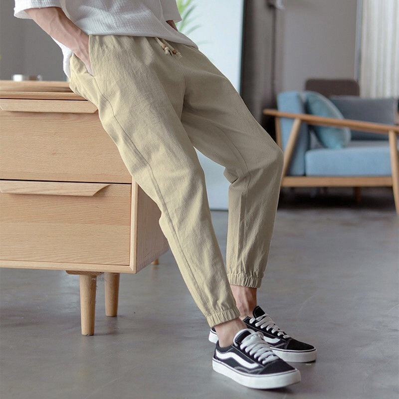 men's linen joggers