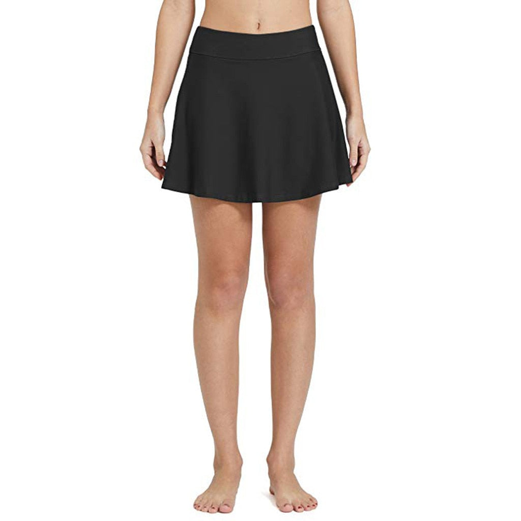 black bathing suit skirt