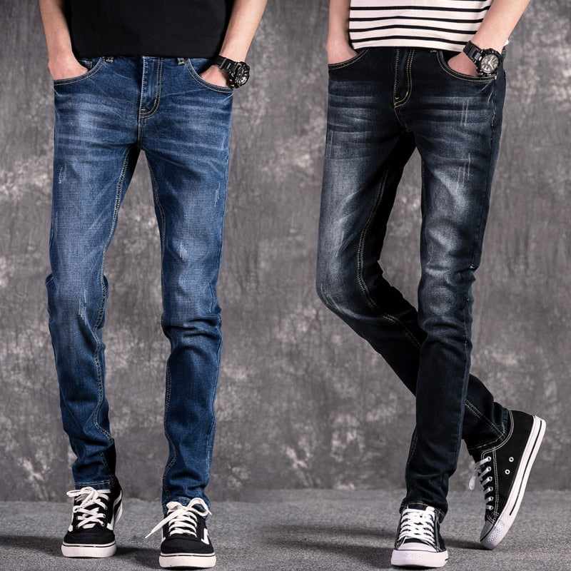 pencil fit jeans