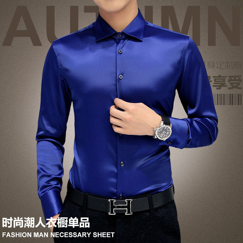 blue party wear shirt