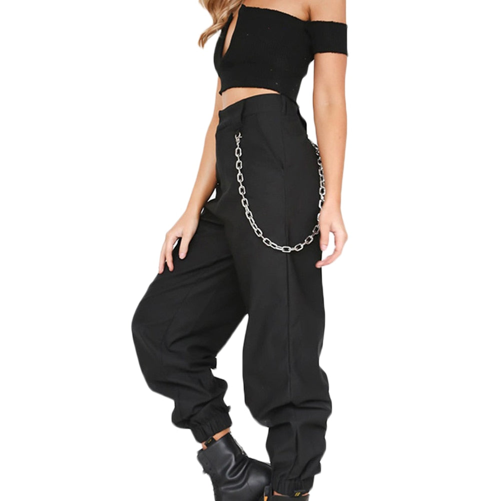 womens casual black trousers