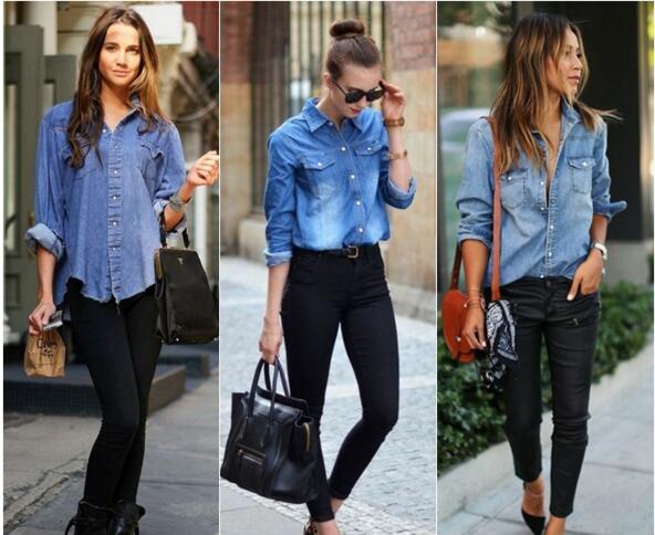 denim shirts female