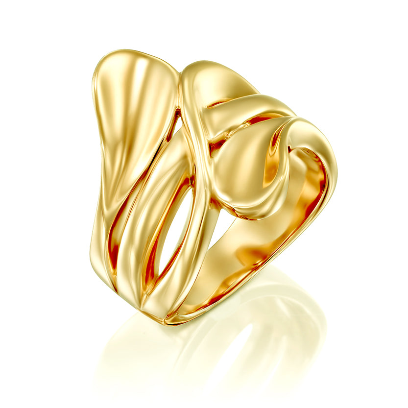 14K gold plated ring - Yellow or Rose 