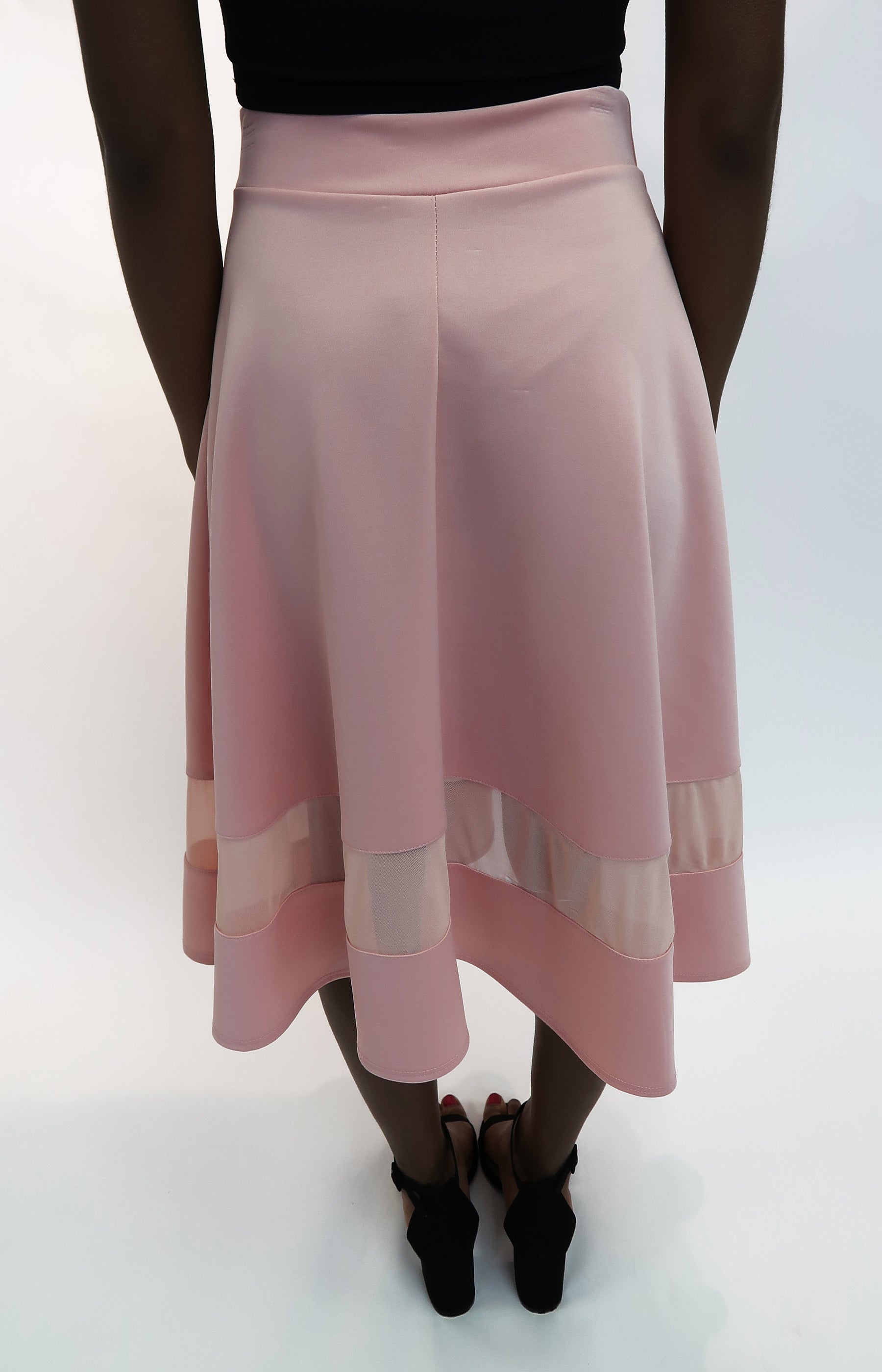 light pink a line skirt