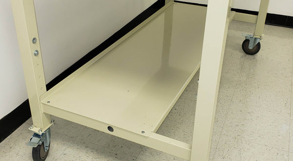 Adjustable height top shelves for Lab Tables