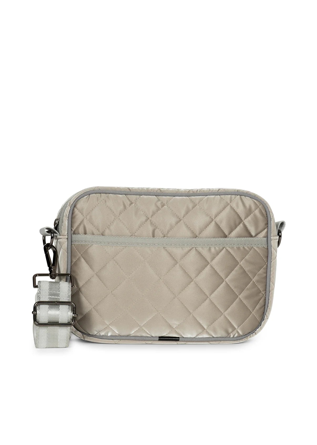 Haute Shore  Puffer Quilted White Bucket Bag - Lindsey Blanc