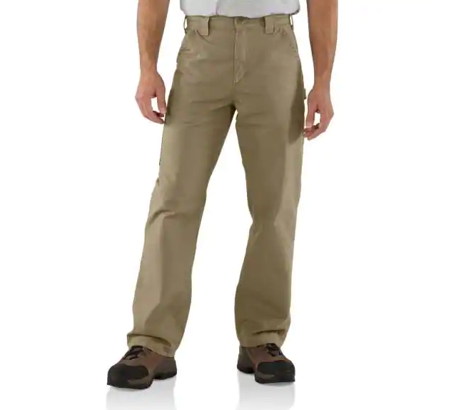 Carhartt Pants: Men's 100095 253 Dark Khaki Rugged Relaxed Fit Work Pants